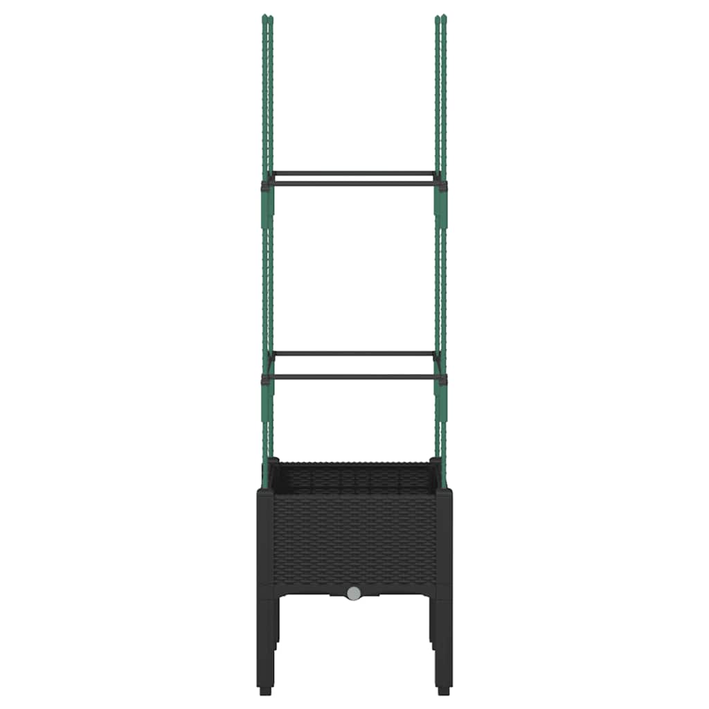 Vidaxx plantekasse med espalier 40x40x142,5 cm polypropylen sort