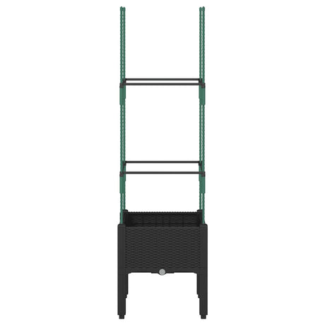 Vidaxx plantekasse med espalier 40x40x142,5 cm polypropylen sort