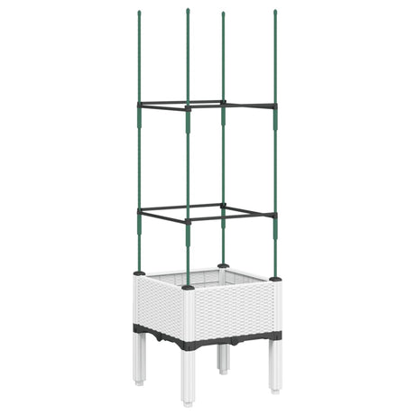 Vidaxx plantekasse med espalier 40x40x142,5 cm polypropylen hvid