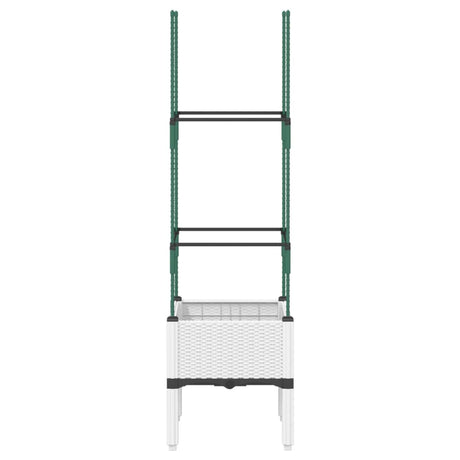 Vidaxx plantekasse med espalier 40x40x142,5 cm polypropylen hvid