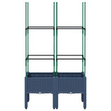 Vidaxx plantekasse med espalier 80x40x142,5 cm polypropylen blå-grå