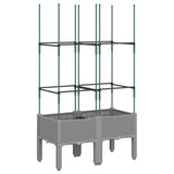 Vidaxx plantekasse med espalier 80x40x142,5 cm polypropylen lysegrå
