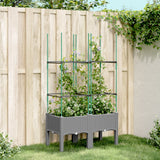 Vidaxx plantekasse med espalier 80x40x142,5 cm polypropylen lysegrå