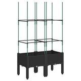 Vidaxx plantekasse med espalier 80x40x142,5 cm polypropylen sort