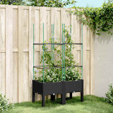 Vidaxx plantekasse med espalier 80x40x142,5 cm polypropylen sort