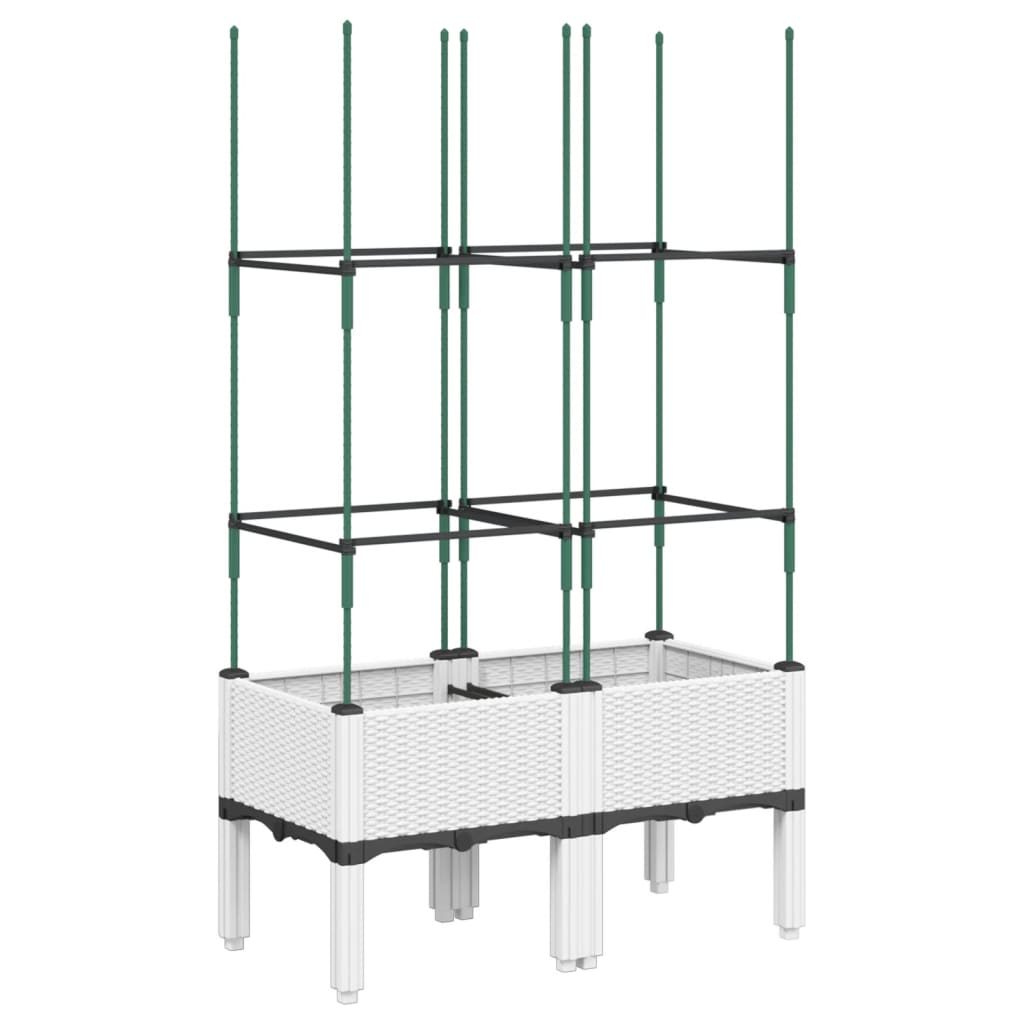 Vidaxx plantekasse med espalier 80x40x142,5 cm polypropylen hvid