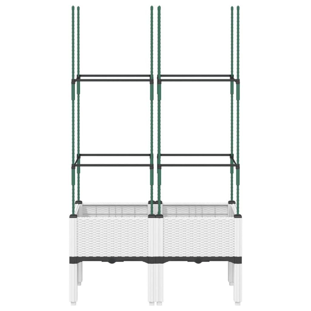 Vidaxx plantekasse med espalier 80x40x142,5 cm polypropylen hvid
