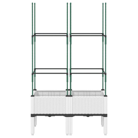 Vidaxx plantekasse med espalier 80x40x142,5 cm polypropylen hvid