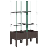 Vidaxx plantekasse med espalier 80x40x142,5 cm polypropylen brun