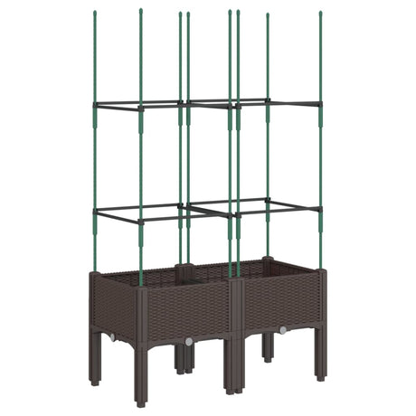 Vidaxx plantekasse med espalier 80x40x142,5 cm polypropylen brun