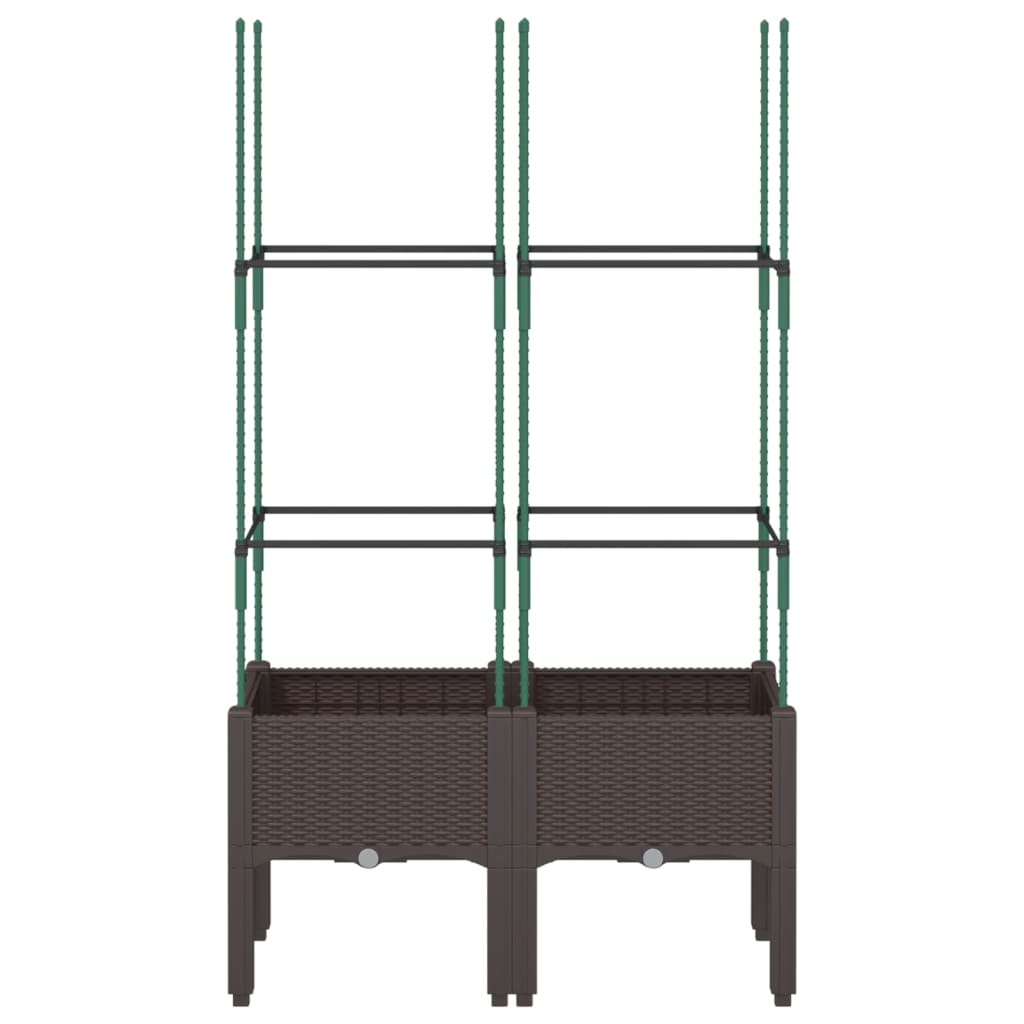 Vidaxx plantekasse med espalier 80x40x142,5 cm polypropylen brun