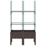 Vidaxx plantekasse med espalier 80x40x142,5 cm polypropylen brun