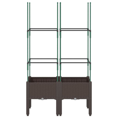 Vidaxx plantekasse med espalier 80x40x142,5 cm polypropylen brun