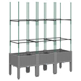 Vidaxx plantekasse med espalier 120x40x142,5 cm polypropylen lysegrå