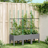 Vidaxx plantekasse med espalier 120x40x142,5 cm polypropylen lysegrå