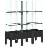 Vidaxx plantekasse med espalier 120x40x142,5 cm polypropylen sort