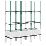 Vidaxx plantekasse med espalier 120x40x142,5 cm polypropylen hvid