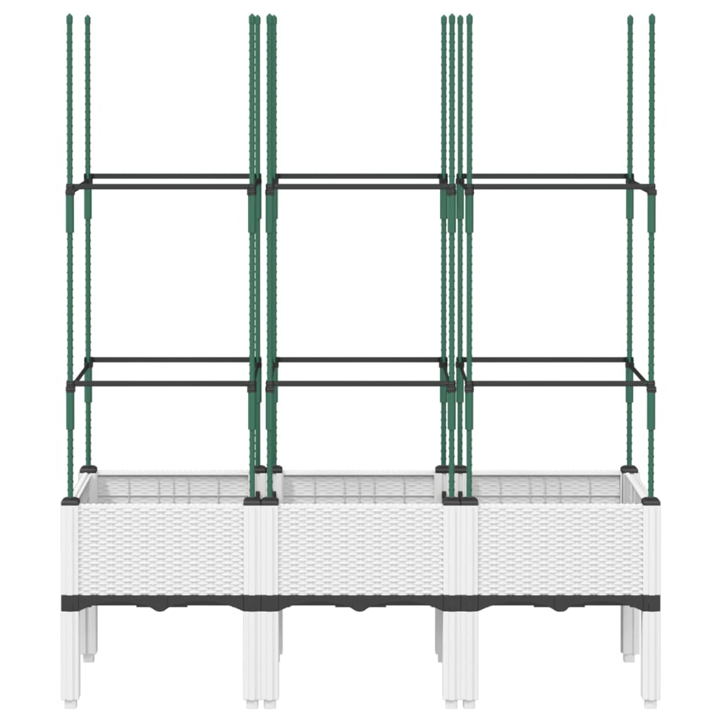 Vidaxx plantekasse med espalier 120x40x142,5 cm polypropylen hvid