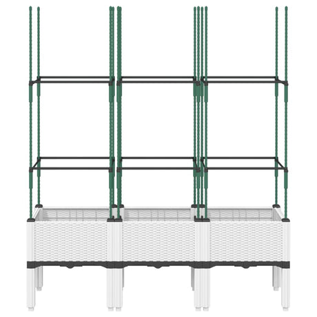 Vidaxx plantekasse med espalier 120x40x142,5 cm polypropylen hvid