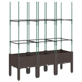 Vidaxx plantekasse med espalier 120x40x142,5 cm polypropylen brun