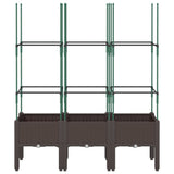 Vidaxx plantekasse med espalier 120x40x142,5 cm polypropylen brun