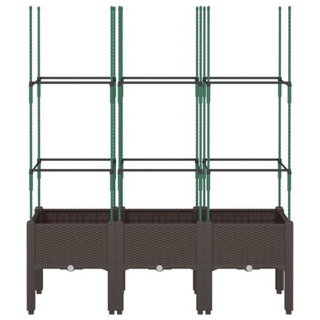 Vidaxx plantekasse med espalier 120x40x142,5 cm polypropylen brun