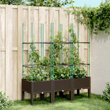 Vidaxx plantekasse med espalier 120x40x142,5 cm polypropylen brun