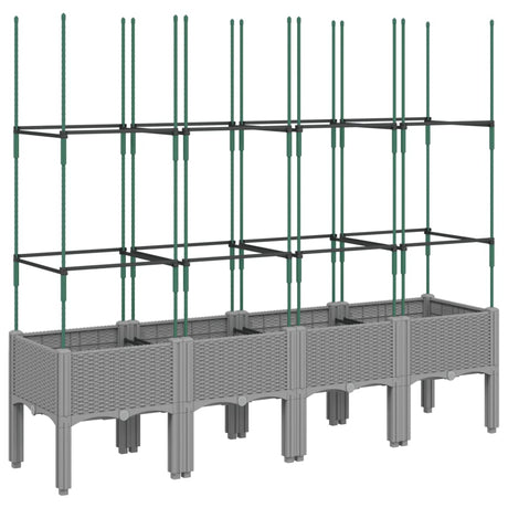 Vidaxx plantekasse med espalier 160x40x142,5 cm polypropylen lysegrå