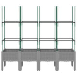 Vidaxx plantekasse med espalier 160x40x142,5 cm polypropylen lysegrå