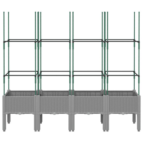 Vidaxx plantekasse med espalier 160x40x142,5 cm polypropylen lysegrå
