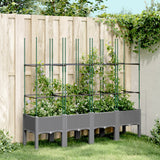 Vidaxx plantekasse med espalier 160x40x142,5 cm polypropylen lysegrå