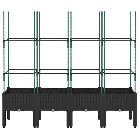 Vidaxx plantekasse med espalier 160x40x142,5 cm polypropylen sort
