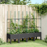 Vidaxx plantekasse med espalier 160x40x142,5 cm polypropylen sort