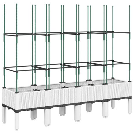 Vidaxx plantekasse med espalier 160x40x142,5 cm polypropylen hvid