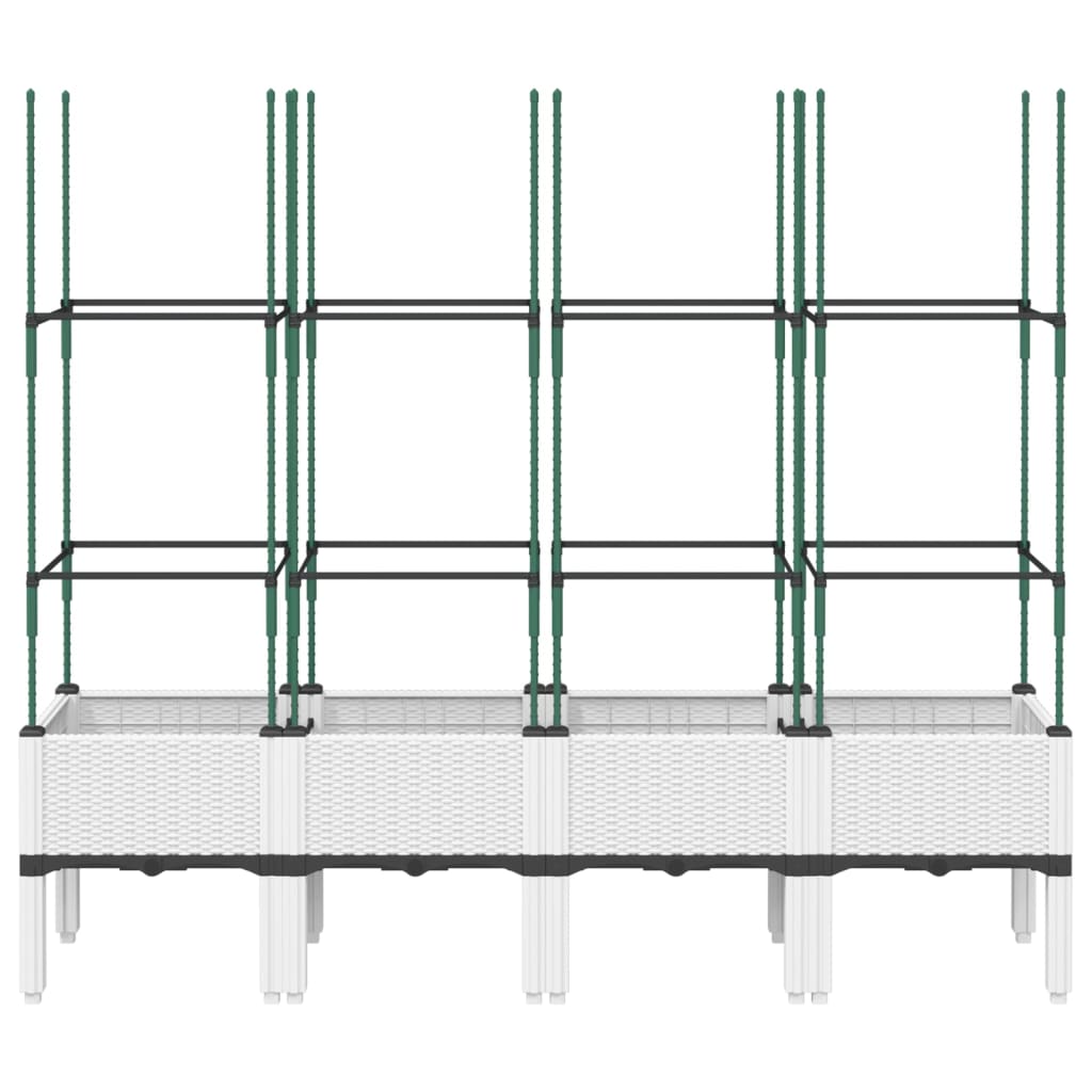 Vidaxx plantekasse med espalier 160x40x142,5 cm polypropylen hvid