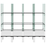 Vidaxx plantekasse med espalier 160x40x142,5 cm polypropylen hvid
