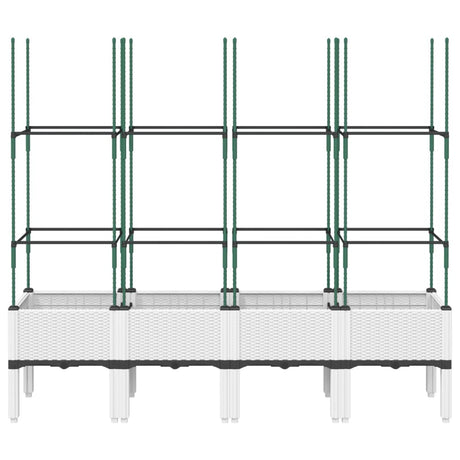 Vidaxx plantekasse med espalier 160x40x142,5 cm polypropylen hvid
