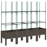 Vidaxx plantekasse med espalier 160x40x142,5 cm polypropylen brun
