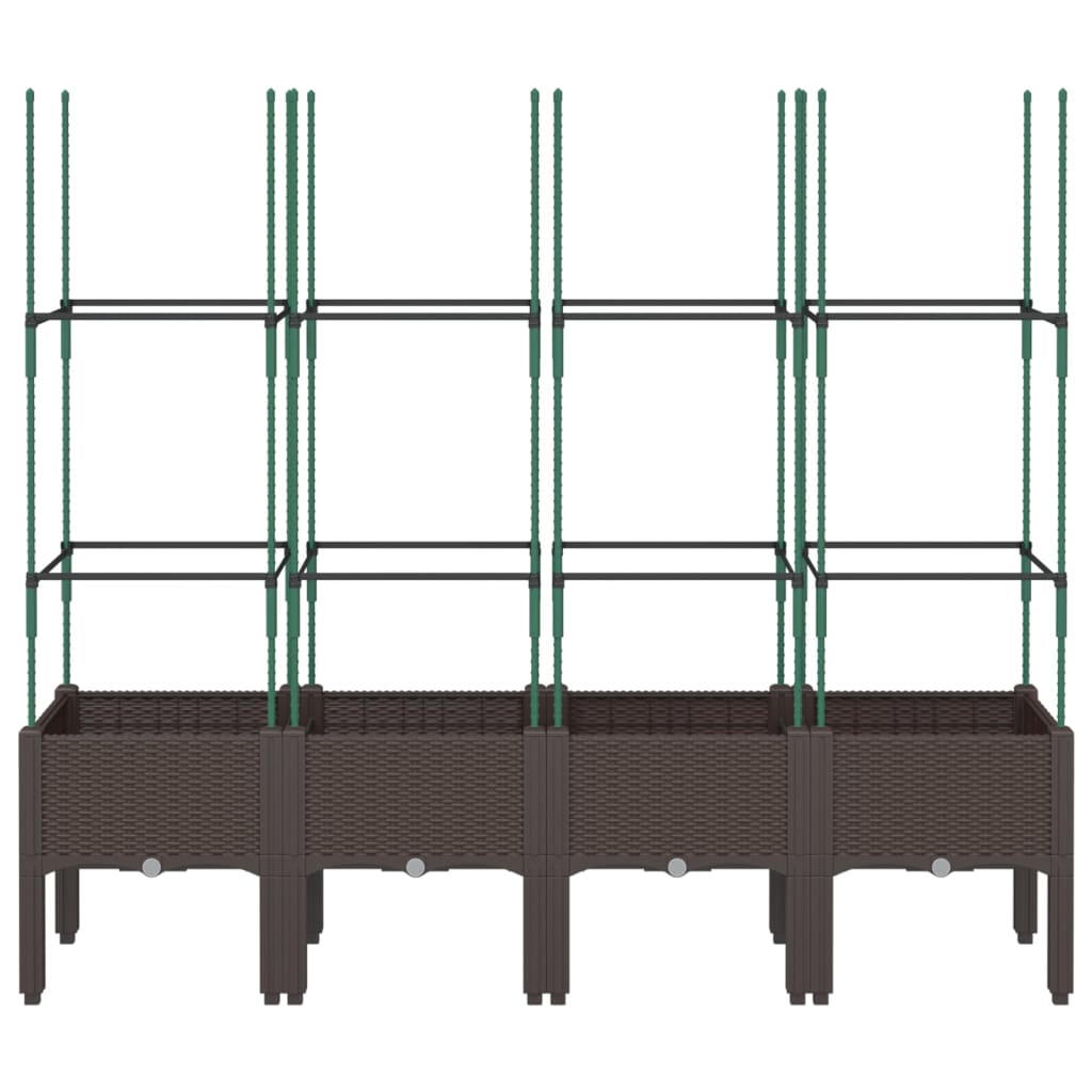 Vidaxx plantekasse med espalier 160x40x142,5 cm polypropylen brun