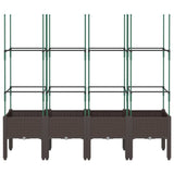 Vidaxx plantekasse med espalier 160x40x142,5 cm polypropylen brun