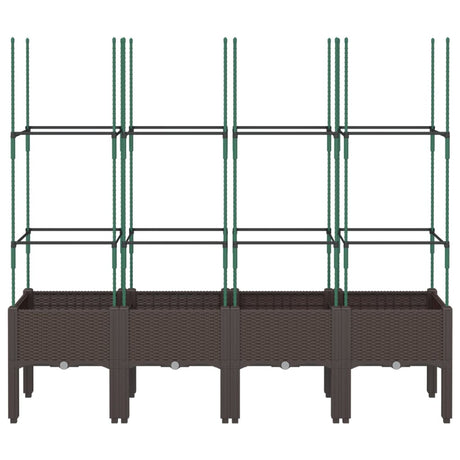 Vidaxx plantekasse med espalier 160x40x142,5 cm polypropylen brun