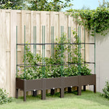 Vidaxx plantekasse med espalier 160x40x142,5 cm polypropylen brun