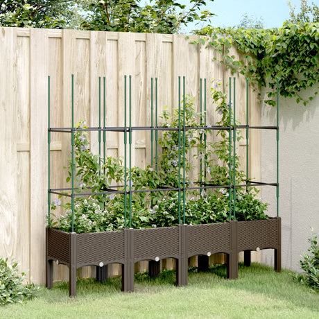 Vidaxx plantekasse med espalier 160x40x142,5 cm polypropylen brun