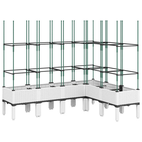 Vidaxx plantekasse med espalier 160x120x142,5 cm polypropylen hvid