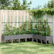 Vidaxx plantekasse med espalier 200x160x142,5 cm polypropylen lysegrå