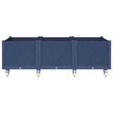 Vidaxx plantekasse med hjul 150x80x54 cm polypropylen blå-grå