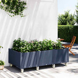 Vidaxx plantekasse med hjul 150x80x54 cm polypropylen blå-grå