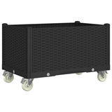 Vidaxx plantekasse med hjul 80x50x54 cm polypropylen sort