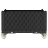 Vidaxx plantekasse med hjul 80x50x54 cm polypropylen sort