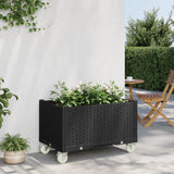 Vidaxx plantekasse med hjul 80x50x54 cm polypropylen sort